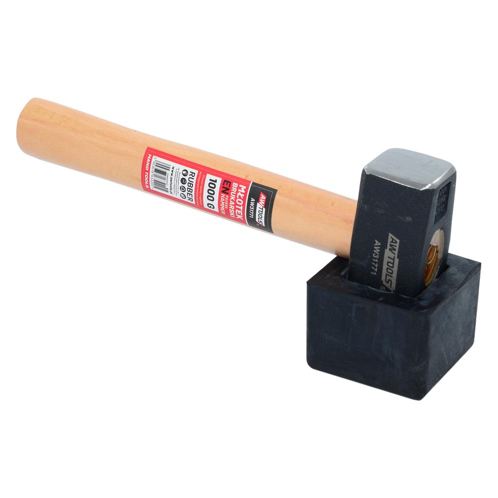Awtools MŁOTEK BRUKARSKI 1,0KG / 26cm GUMA (1000 g) (66743587)