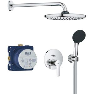 GROHE Duschsystem Start Vitalio Start 250, 25292000, verchromt, mit Armatur, Maße Regendusche Ø 25 cm
