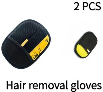 Inspired Finds FurSweep Static Pet Hair Removal Grooming Gloves big And Small yellow