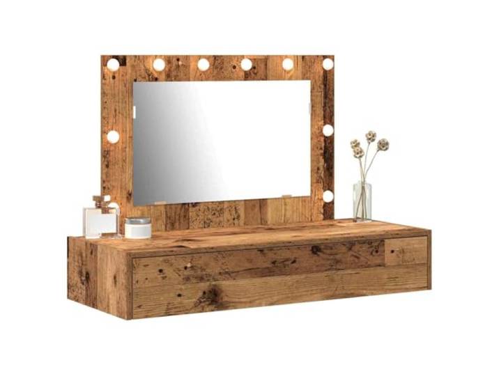 vidaXL Schminktisch Braun 100 x 40 x 70 cm Holzwerkstoff Ein cooler, alter Holzlook bringt Gemütlichkeit in jeden Raum,