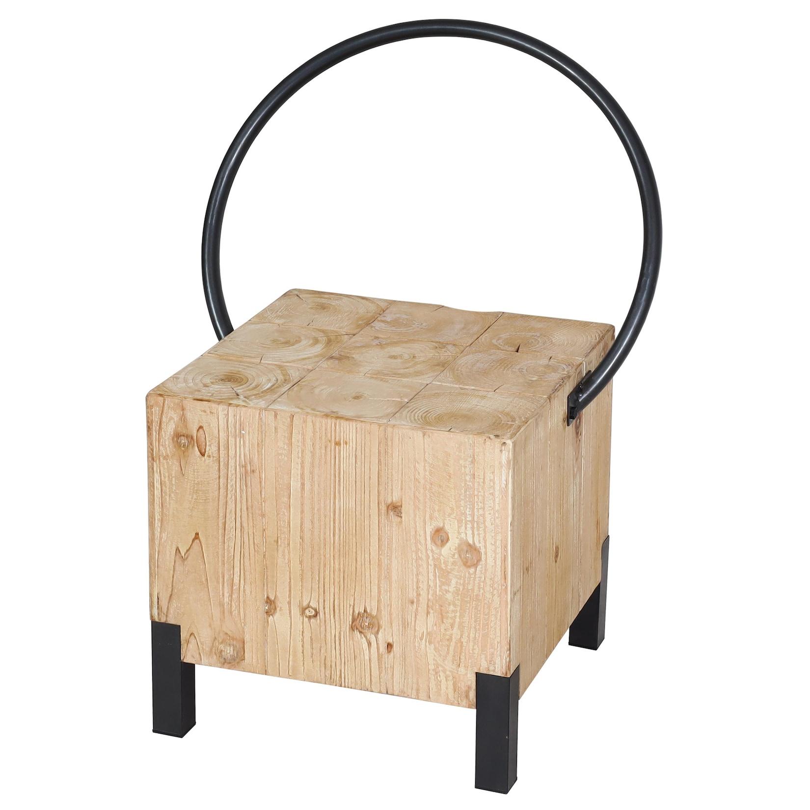 Esszimmerstuhl MCW-L76, Besucherstuhl Hocker, Industrial Metall Massiv-Holz MVG-zertifiziert, natur