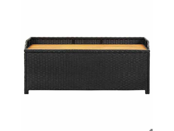 Magnifique Banc de rangement de jardin 120 cm Résine tressée Noir - design polyvalent - pour maison - Noir 15.4 kg 2026_917709
