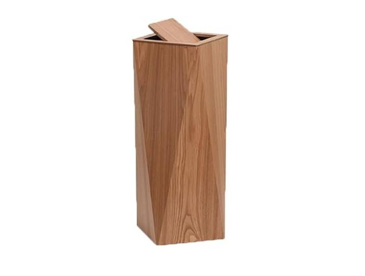BLEKWETAAT Küchen-Mülleimer mit Schwingdeckel, mit großer Kapazität, Doppelfass-Mülleimer aus Holz for Wohnzimmer und Schlafzimmer(Wood,L)
