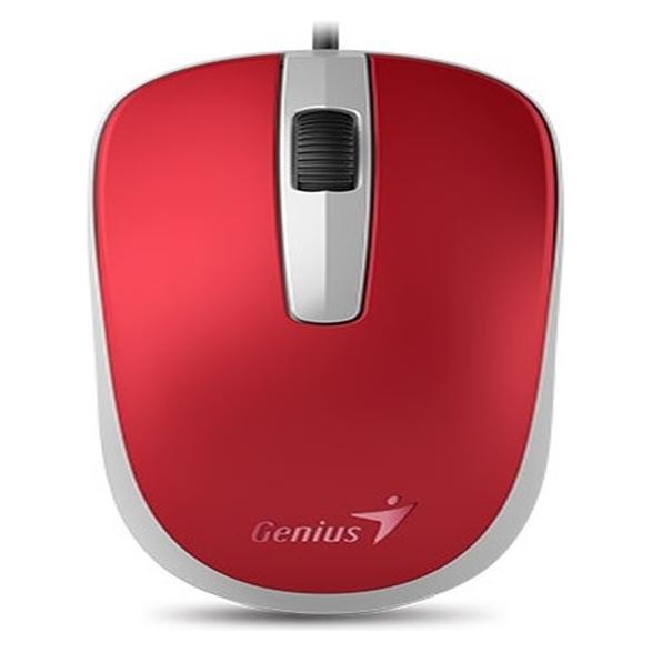 Genius KYE 31010105109 optical mouse with cable DX-120, Red (Kabelgebunden) (31010105109)