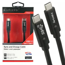 Datenkabel Typ-C > Typ-C USB 3.2, 4K kompatibel, 1 m, schwarz
