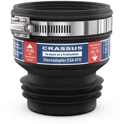 Crassus Steckadapter CSA 070 (73-85mm auf 69-75mm), bis 0,5 bar