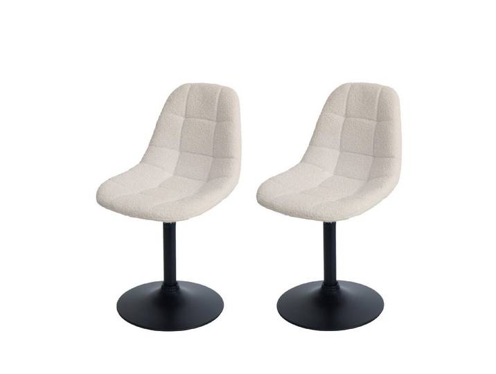 PROREGAL® Esszimmerstuhl Esszimmerstuhl drehbar, Material, Farbe (2 St), bequemer um 360° drehbarer Schalensitz