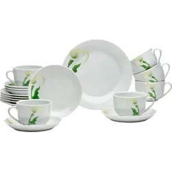 Van Well Kaffee-Set 18-tlg. ELEGANT CALLA - B/H/T ca. 19.80x19.80x21.50