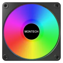 Montech CASE FAN 120MM/GF120 V2 ARGB PWM (B) (120 mm, 1x), PC Lüfter, Schwarz