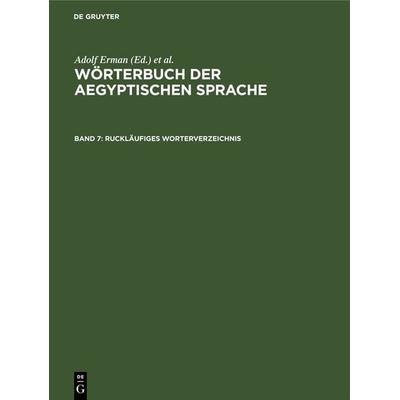 Ruckläufiges Wörterverzeichnis, Gebundene Ausgabe von , De Gruyter, 978-3-11-261299-6