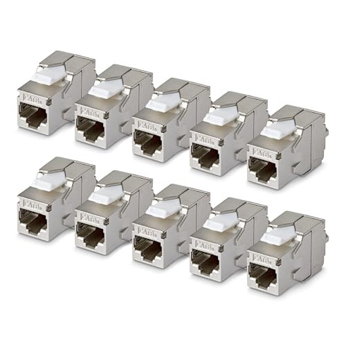 StarTech Shielded Cat6a Keystone Jack STP 180 Graden Toolless 10 stuks Zilver