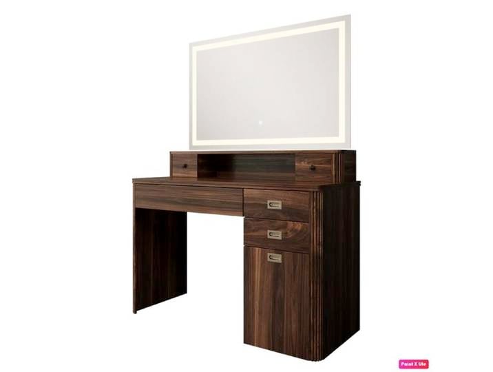 Coiffeuse Neria 120cm avec miroir LED Chêne rustique Vicco 54332