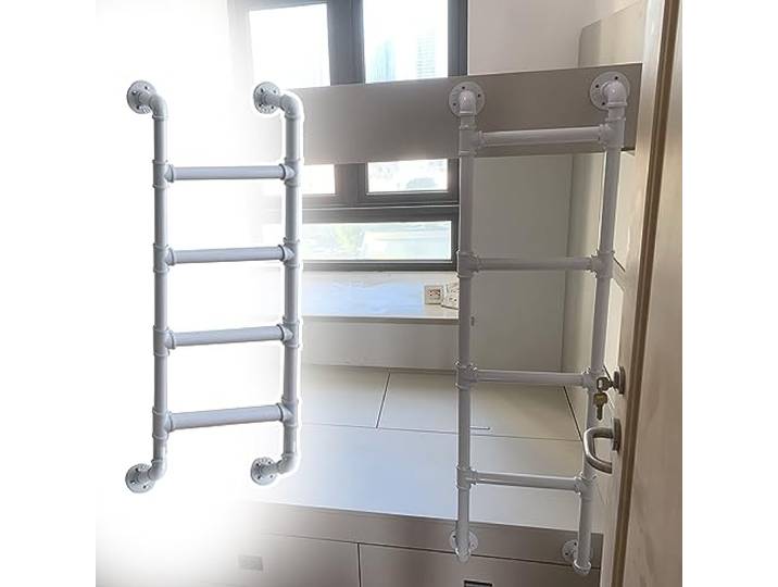 BBHW Wandleiter für Etagenbett, Heimdekoration und Regale, Einfache Montage Der Leitern, Starkes, Dickes Metallrohr für Sicheres Klettern (Color : White, Size : 110cm (43 1/4 ) H)