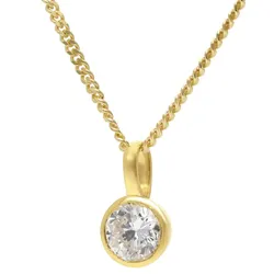 GLIZZ GL1458 Anhänger Gold 333 Lab Grown Diamant 0,50 ct + vergoldete Kette, 45 cm