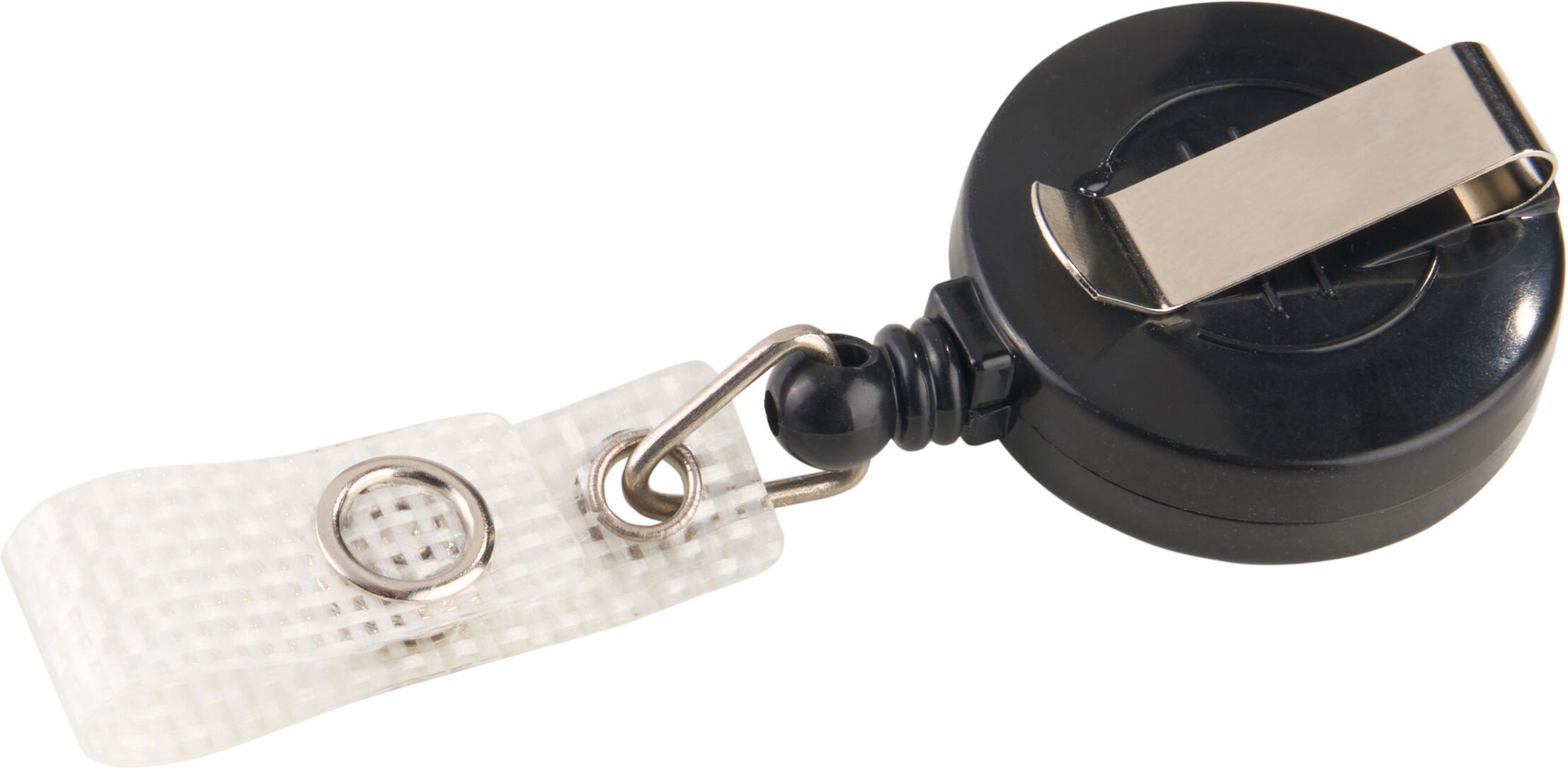 SPRINTIS 25 Unités - Porte-badge enrouleur, PREMIUM, en plastique noir