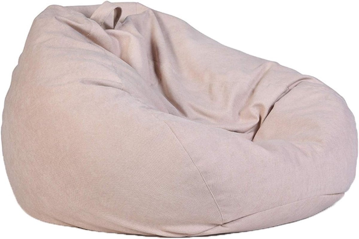 Zitzak Stoelhoes Luie Bankhoes Opbergzak Warm Abrikoos 90 x 110 cm