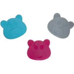 5x spirella, Badewanneneinlage, Badematte Mini TEDDY 6 Stück (11.50 x 8.50 cm)