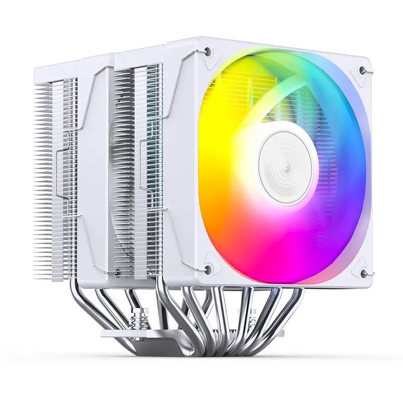 Jonsbo CR-3000E 3-Pin CPU-Kühler, Dual-Tower, RGB, 260W TDP - weiß, 120mm