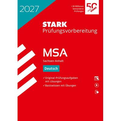 STARK Deutsch - MSA (Mittlerer Schulabschluss) 2027 Sachsen-Anhalt - Prüfungsvorbereitung, Set von , Stark Verlag GmbH, 978-3-8490-6789-2