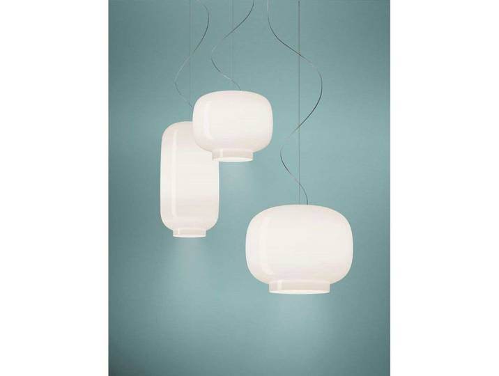 Chouchin 2 Pendelleuchte My Light White - Foscarini - Esszimmer - Glas