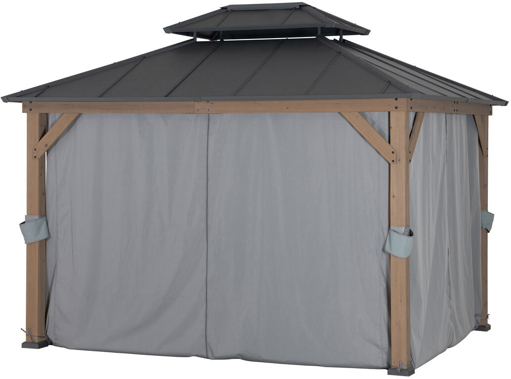 Sunjoy Grey Polyester Side Wall for Canopy Gray 3cm H X 218cm W X 288cm D