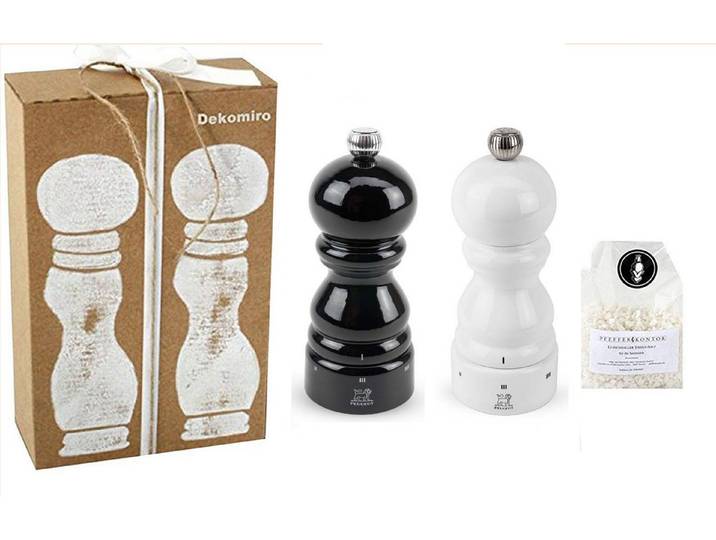 PEUGEOT Salz-/Pfeffermühle Paris 12 cm u-select Pfeffermühle schwarz und Salz