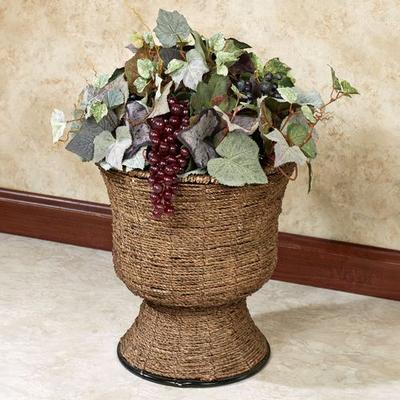 Touch of Class Zostera Flower Pot Vase Brown , Brown