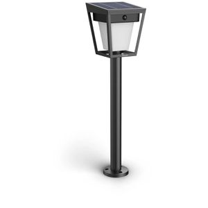 Philips Wegeleuchte Nissa, schwarz, mit Solar, Pollerleuchte, LED, IP44, mit Bewegungsmelder, Höhe 69 cm