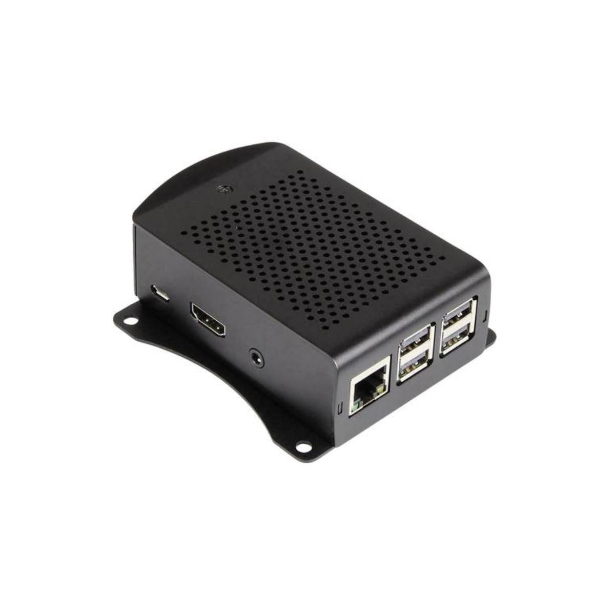Joy-iT Aluminiumbehuizing voor Raspberry Pi 4 B, zwart
