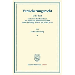 Versicherungsrecht., Fachbücher von Victor Ehrenberg