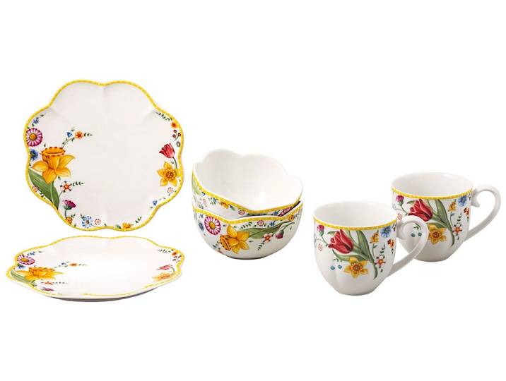 Villeroy & Boch Frühstücks-Set Spring Awakening Frühstücks-Set für 2, 6tlg.