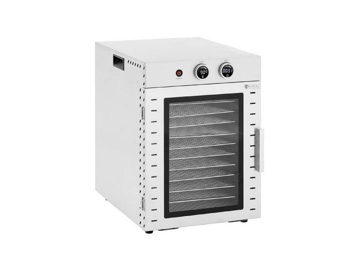 Royal Catering Dörrautomat 12 Etagen 40L Dörrgerät Dörrapparat Timer Edelstahl Glass Obst Gemüse 1000 W