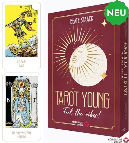 Beate Staack - Tarot Young - Feel the vibes: 78 Tarotkarten und 208-seitiges Buch - Preis vom 04.10.2026 03:51:26 h