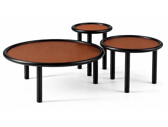 JVmoebel Beistelltisch 3x runder Beistelltisch modern schwarz praktisch Wohnzimmer, Made in Europa