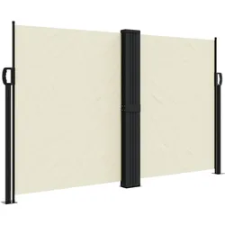 vidaXL Seitenmarkise Ausziehbar Creme 140x1000 cm