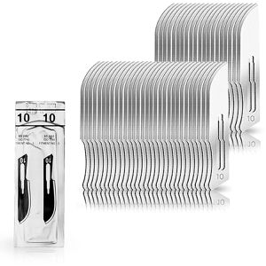 May Skalpellklinge SK-1368, halbrunde Form, 41mm, für Skalpell, Karbonstahl, Nr. 10, 50 Stück