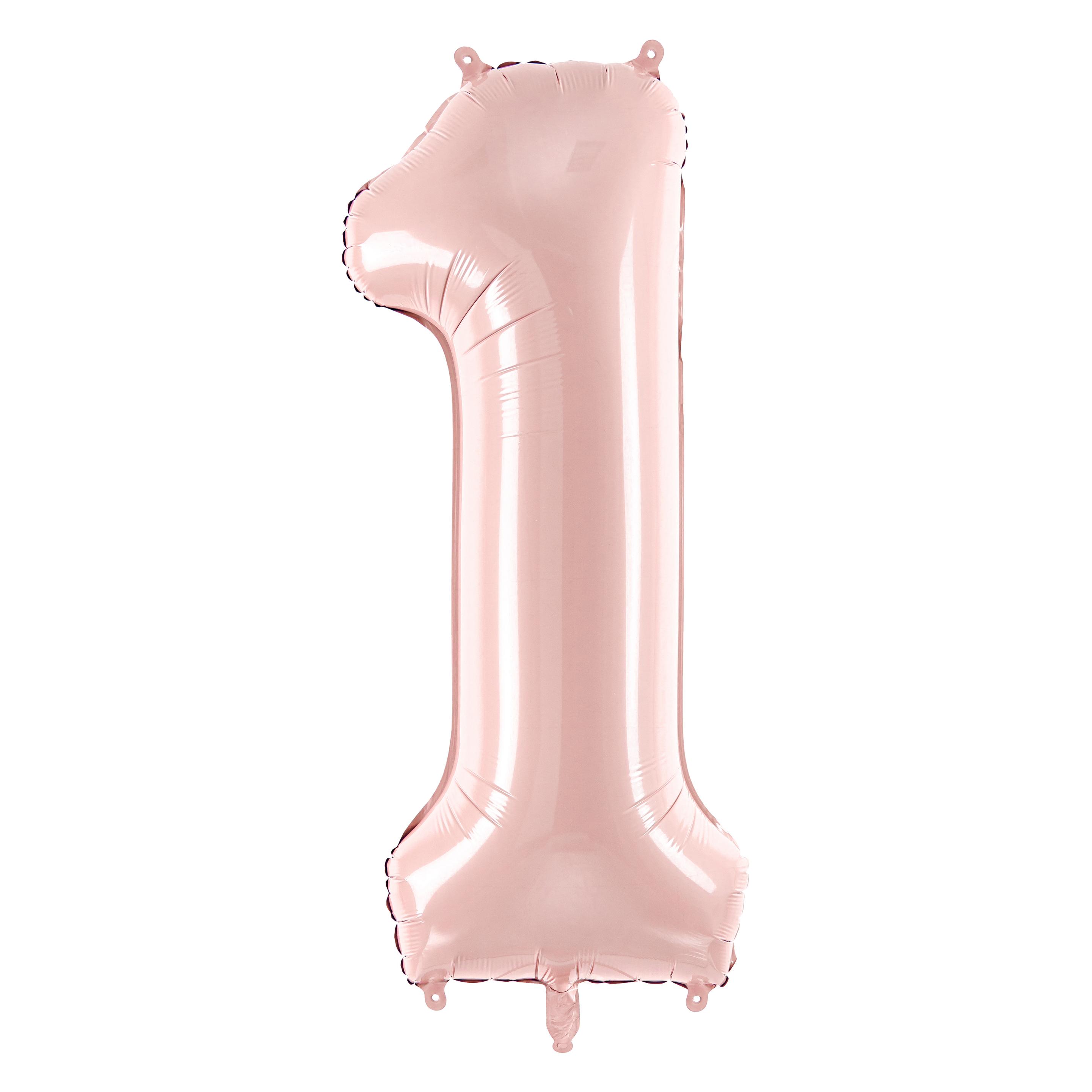 Partydeco Folienballon 1 hellrosa 72cm (1x) (FB230P1081J)