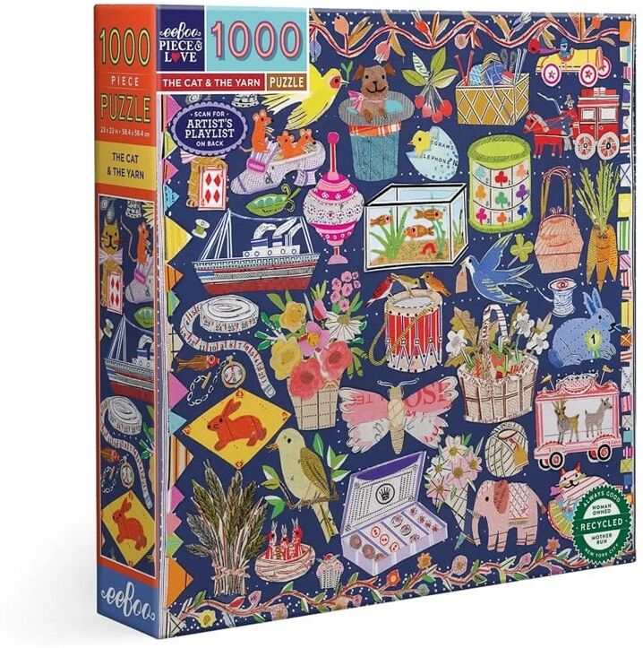 Puzzle 1000 pcs The Cat and The Yarn - Eeboo