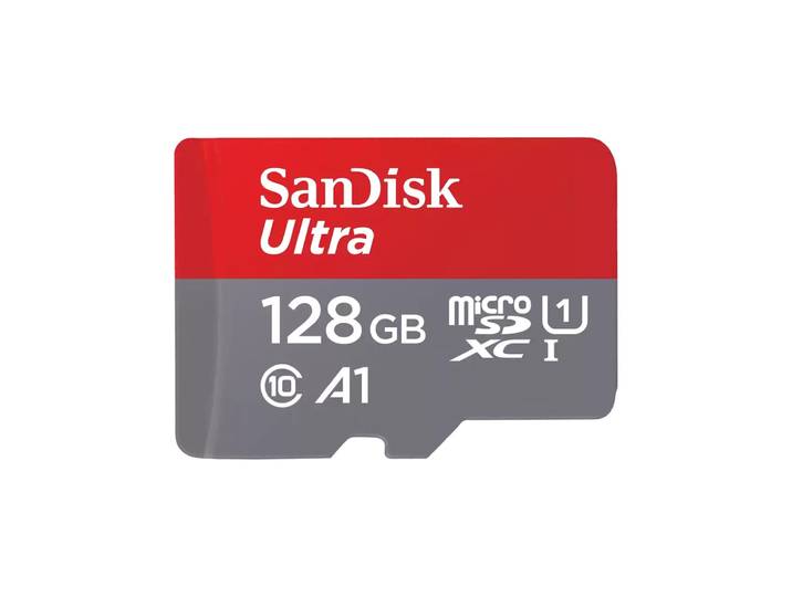 SanDisk MicroSDXC Ultra 128GB 140mb/s C10 - SDA UHS-I Micro SD-kaart Rood