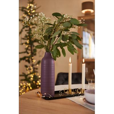 Bodenvase CREATIV DECO, lila (aubergine), H:49cm Ø:12,5cm, Keramik, Vasen, besondere Oberflächenstruktur