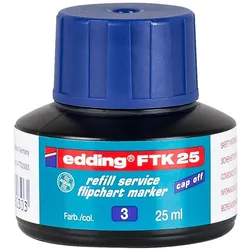 Edding, Ersatzpatronen + Tintenfass, Nachfülltinte (Blau)