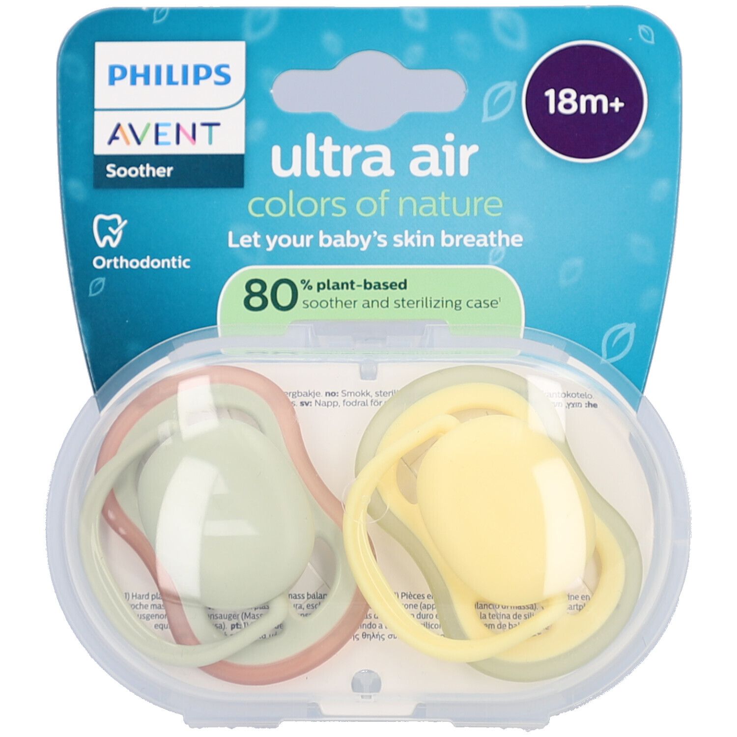 Philips Avent Fopspeen +18m Air munt/ivoor 2st 2 St Schnuller