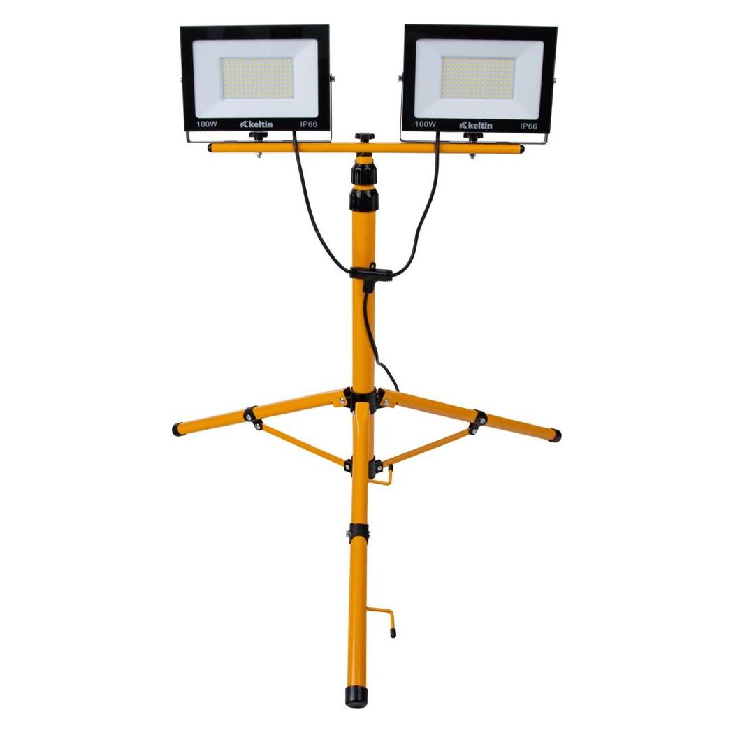 Keltin LED Strahler 2x100W mit Stativ, Fluter 230V, 6500K (52925807)