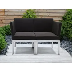 Sieger Lugo Lounge-Set weiß-dunkelgrau