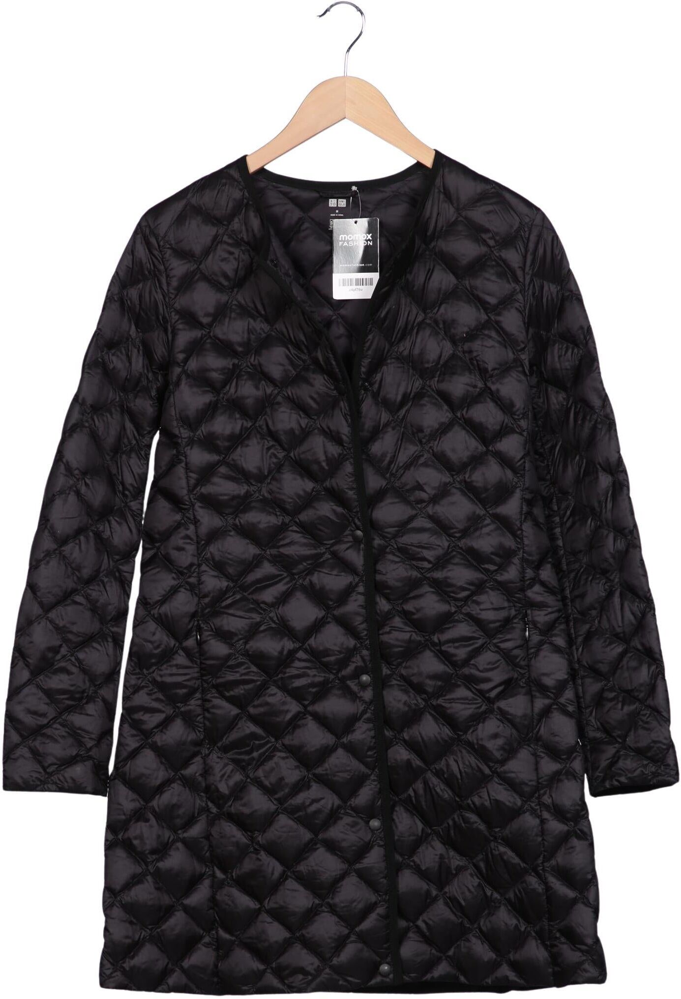 uniqlo Damen Mantel, Schwarz, Gr. M, Synthetik / Daunen - Second Hand