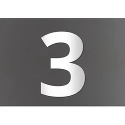 Design Edelstahl-Hausnummern - fein gebürstet 3 kaufen
