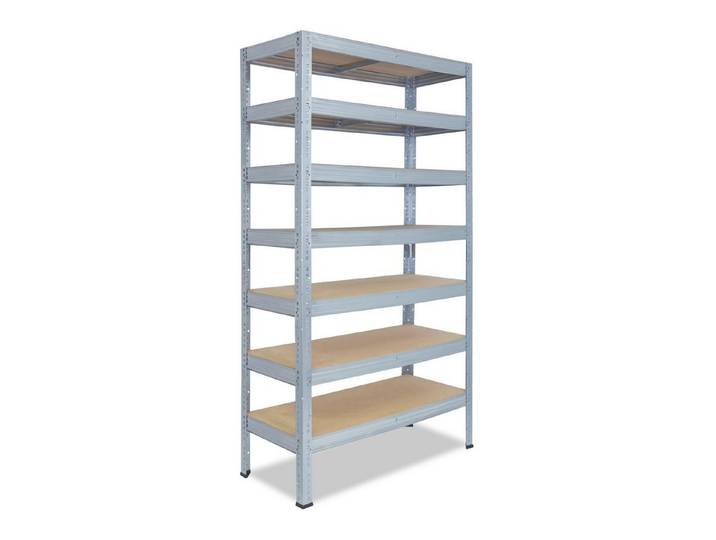 shelfplaza Schwerlastregal PROFI, 200x75x45cm verzinkt, 7 Böden, Werkstattregal oder Lagerregal