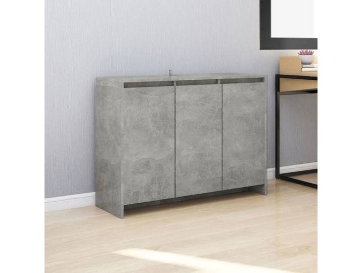 (Gris) Buffet bahut - Buffet Enfilade Gris béton 102x33x75 cm bois ingénierie 647948
