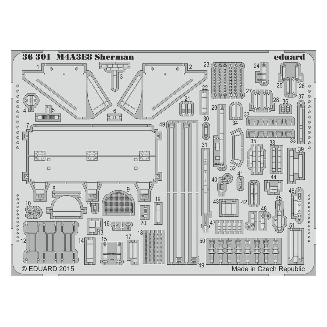 Eduard M4A3E8 Sherman for Tamiya (36301)