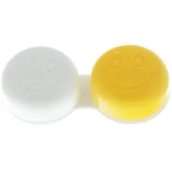 Kontaktlinsenbehälter Smiley gelb